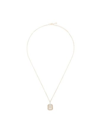 Mateo 14Kt Gold Crystal-Embellished Heart Necklace SHN01 Yellow Gold | Farfetch