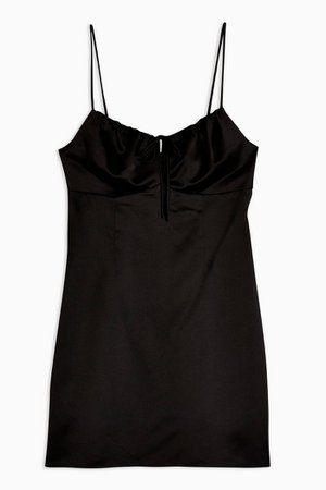 PETITE Black Bustier Slip Dress | Topshop