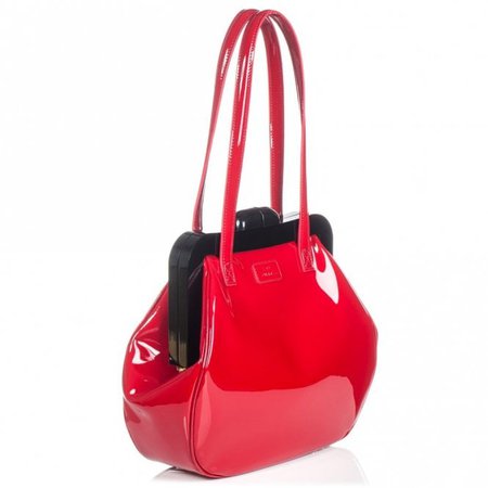 Lulu Guinness red patent leather mid Pollyanna bag - Lulu Guinness from Bijouled UK