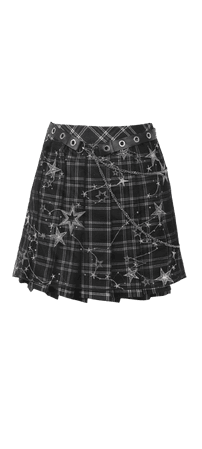 Punk Tartan & Star Skirt