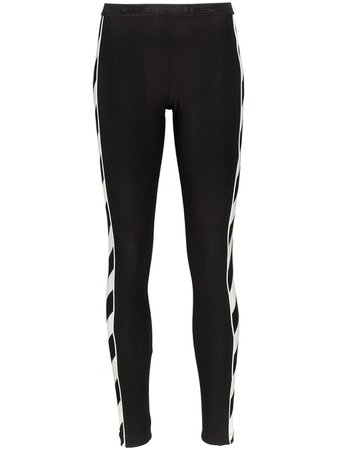 Off-White diagonal stripe print leggings $455 - Shop AW19 Online - Fast Delivery, Price