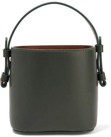 Nico Giani - Adenia Mini Leather Bucket Bag - Forest green
