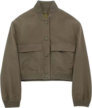Amazon.com: Hvewarm Women's Bomber Jacket With Buttons Casual Varsity Jacket Baseball Jacket Long Sleeve With Pockets(Black-S) : Clothing, Shoes & Jewelry