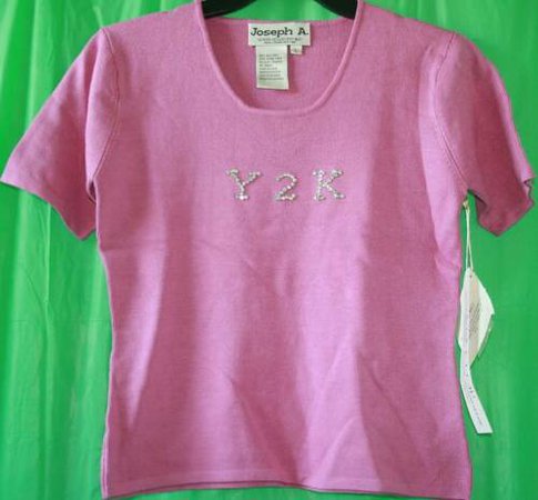 JOSEPH A Vtg Silk Blend Stretch Knit Y2K Rhinestone T Tee Crop Shirt Top NWT | eBay