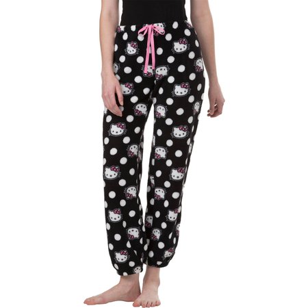 Hello Kitty Black White Dot Print Pajama Pants | Pajamas & Robes | Clothing & Accessories | Shop The Exchange