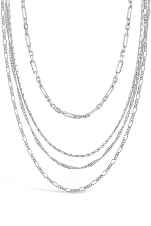 stacked silver necklaces - Google Search