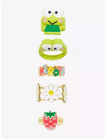 Keroppi Strawberry Figural Ring Set | Hot Topic