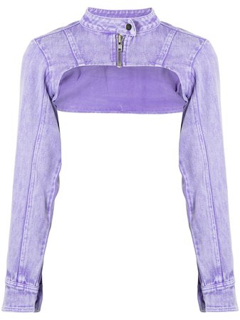 Shop purple Ground Zero layered bustier jacket with Express Delivery - Farfetch