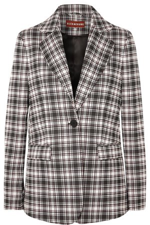 ALEXACHUNG | Checked woven blazer | NET-A-PORTER.COM