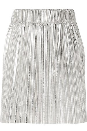 Isabel Marant Étoile | Delpha plissé-lamé mini skirt | NET-A-PORTER.COM