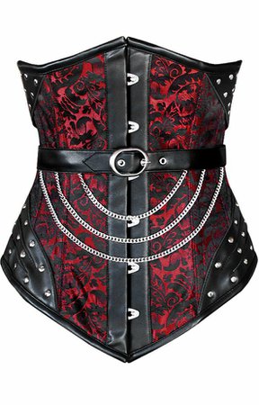 Black and red corset