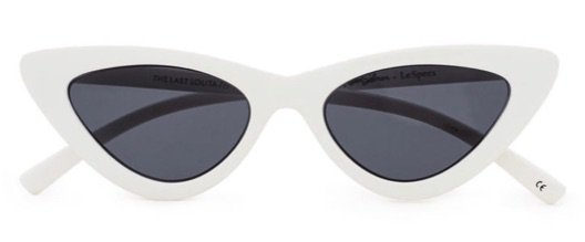 Adam Selman x Le Specs | The Last Lolita Sunglasses in Shiny White