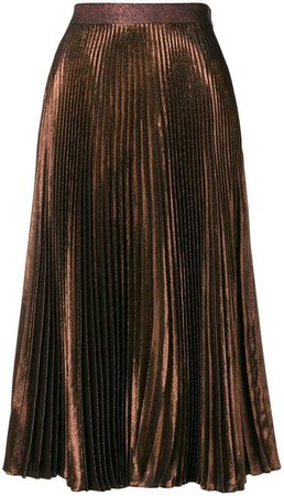 pleated lamé skirt