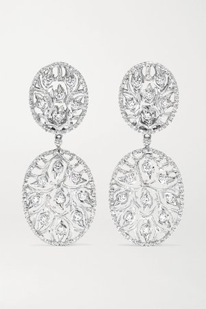 White gold 18-karat white gold diamond earrings | Buccellati | NET-A-PORTER