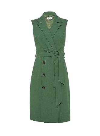 Petite Khaki Trench Dress | Dorothy Perkins green