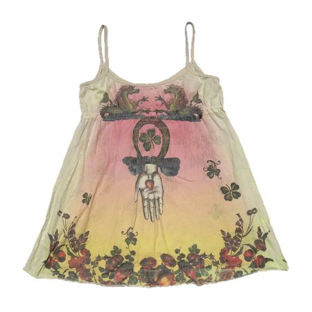 butterfly dropout sea horse lucky milkmaid camisole tank top