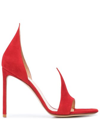 Francesco Russo structured high heel sandals red R1S087201R20 - Farfetch