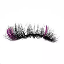 REIGN- Black and Purple 3D Mink Lashes with Purple Glitter – Diavola Rosa