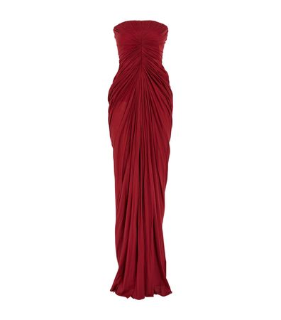 Womens Rick Owens red Cotton Draped Radiance Bustier Gown | Harrods # {CountryCode}