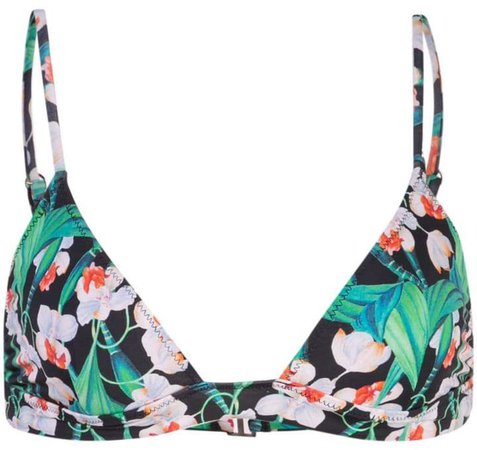 tropical print bikini top