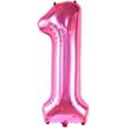 Amazon.com: Giant, Pink One Balloon for First Birthday - 40 Inch | Light Pink 1 Balloon for First Birthday | Number 1 Balloons | 1st Birthday Decorations for Girls | 1s Birthday Balloons Girl | 1 Year Old Decor : Toys & Games