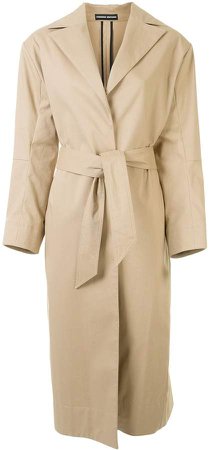 Repositioned-Shoulder Trench Coat