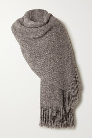 Lauren Manoogian | Oversized fringed mélange alpaca, wool and cotton-blend wrap | NET-A-PORTER.COM