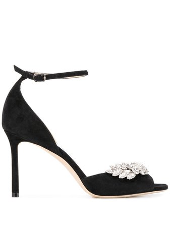 Jimmy Choo Tris 85Mm Crystal-Embellished Sandals Ss20 | Farfetch.com