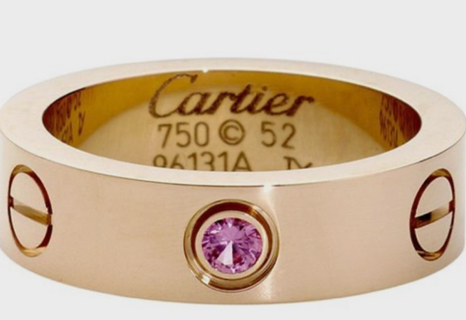 Cartier ring pink diamond