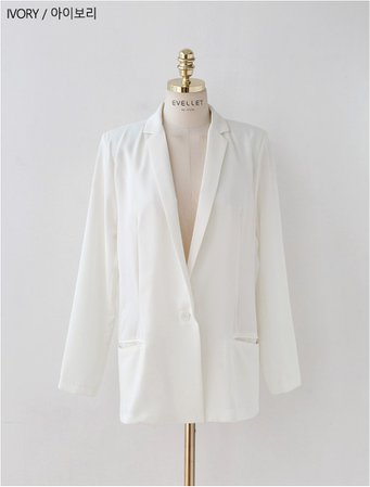 Melber and Summer Tailor One Button Jacket (White)