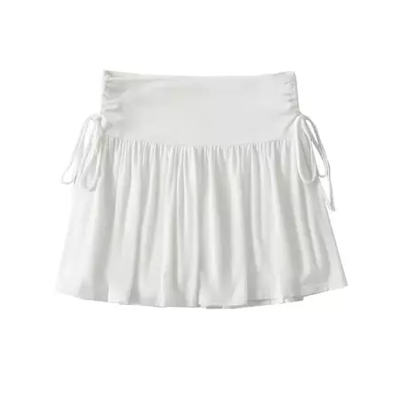 Asiris - Balletcore High Rise Ruched Mini A-Line Skirt | YesStyle