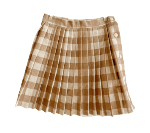 Lisa Says Gah Rory Mini Skirt in Brown Flannel