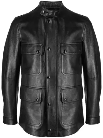 TOM FORD zip-up Leather Jacket - Farfetch