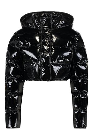 vinyl puffer jacket | boohoo