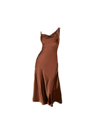 satin brown dress