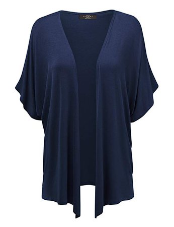 MBJ Womens Short Sleeve Kimono Style Cardigan - Made in USA at Amazon Women’s Clothing store: