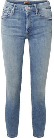 The Looker Cropped High-rise Skinny Jeans - Mid denim