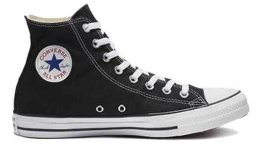 Black and White High Top Converse Sneakers