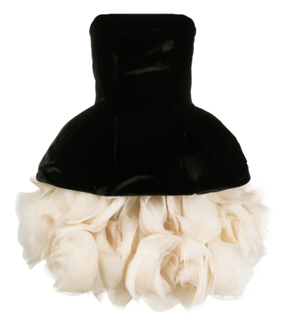 Ana Radu petal-layered velvet mini dress $2,272