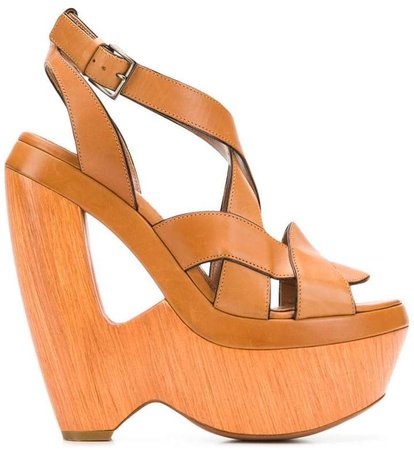 Pre-Owned 2000's cutout wedge sandals