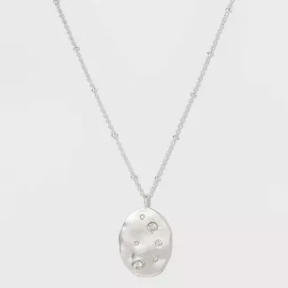 Star Map Short Necklace - Silver