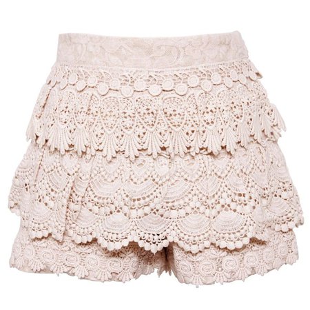 Pastel Pink Crochet Shorts 1