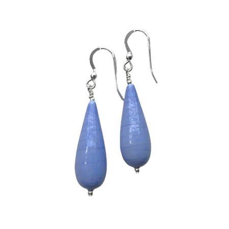 periwinkle glass drop earrings