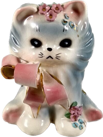 vintage porcelain cat