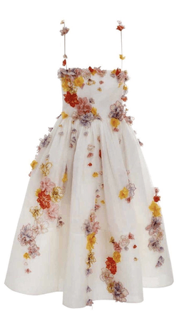 flower embellished dress