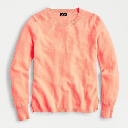 J.Crew: Long-sleeve Everyday Cashmere Crewneck Sweater coral
