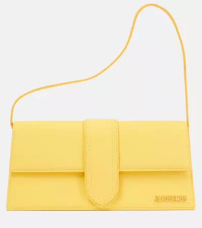 JACQUEMUS Le Bambino Long Leather Shoulder Bag in Yellow - Jacquemus | Mytheresa