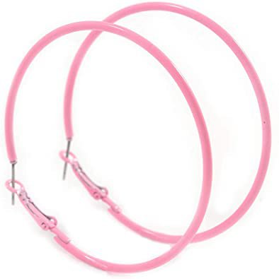 pink hoop earrings - Google Search
