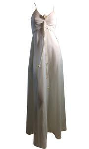 Snow White Disco Diva White Dress w/ Flower Trim circa 1970s – Dorothea's Closet Vintage