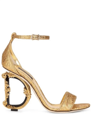 dolce & gabbana gold heels
